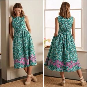 Boden Embroidered Midi Dress